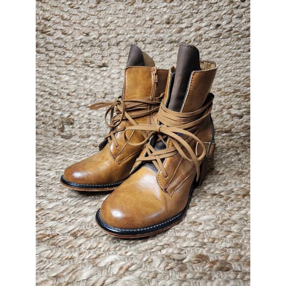 Jelly Pop Brown Fashion Ankle Boots Bootiie Straps Size 8.5 M Steampunk Look - Picture 2 of 11